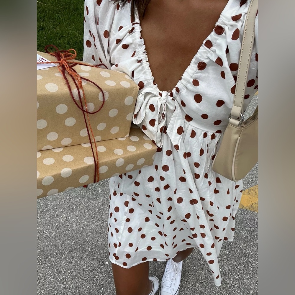 abercrombie polka dot dress